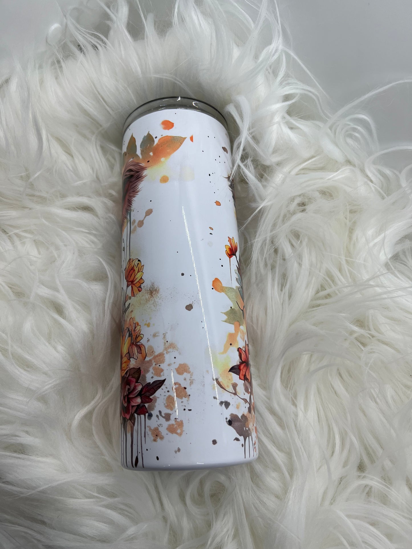 Highland Cow Watercolor Tumbler
